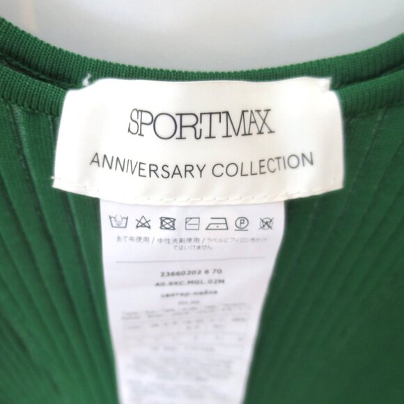 Sportmax MaxMara Scoop Neck Ribbed Knit Top Size L - Picture 12 of 14
